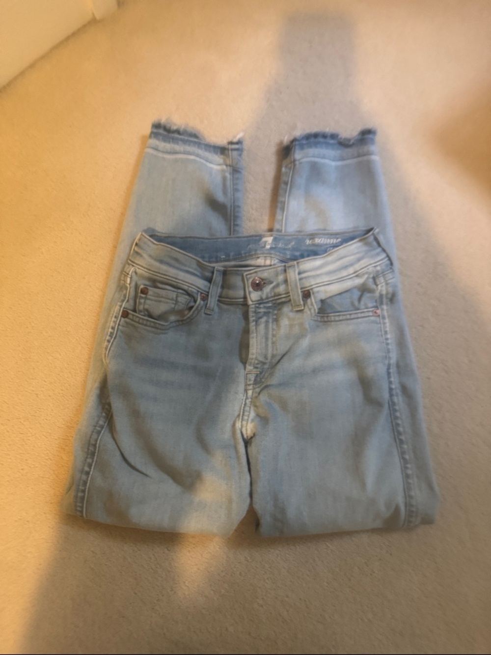 7 for all mankind light blue Roxanne ankle Jean